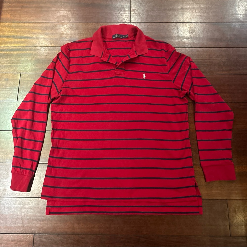 Polo Ralph Lauren Red Striped Long Sleeve Shirt